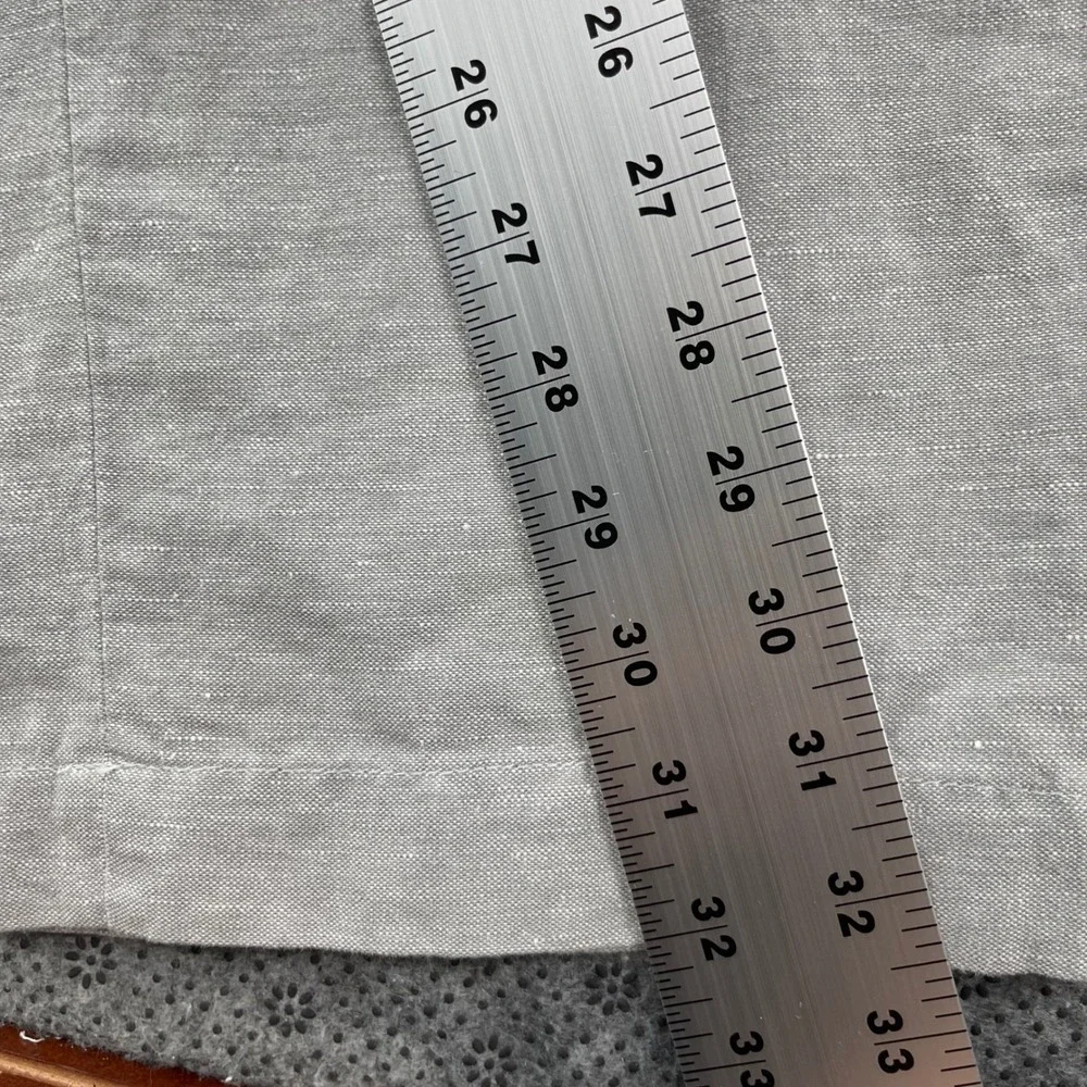 Banana Republic Aiden Chino Pants Mens 36x32 Gray Linen Cotton Slim Straight